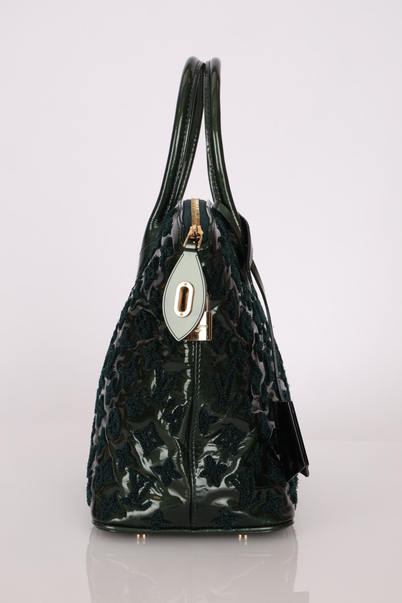 Limited Edition Louis Vuitton Emerald Patent Monogram Fascination Lockit Bag - FashioNica