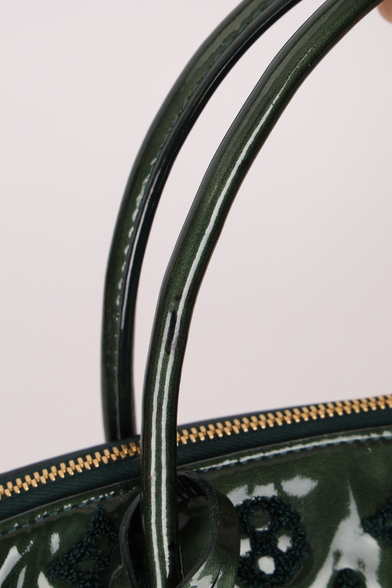 Limited Edition Louis Vuitton Emerald Patent Monogram Fascination Lockit Bag - FashioNica