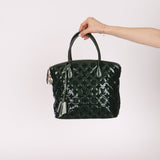 Limited Edition Louis Vuitton Emerald Patent Monogram Fascination Lockit Bag - FashioNica