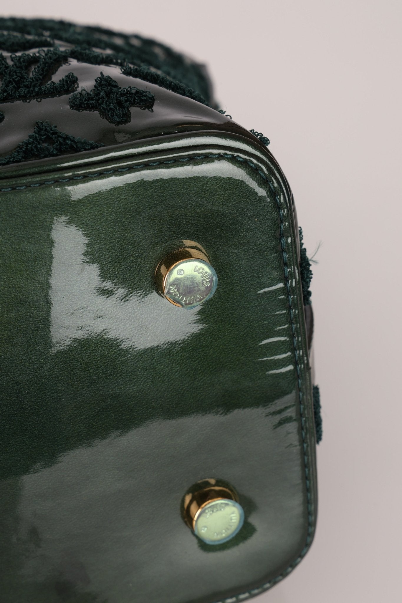 Limited Edition Louis Vuitton Emerald Patent Monogram Fascination Lockit Bag - FashioNica