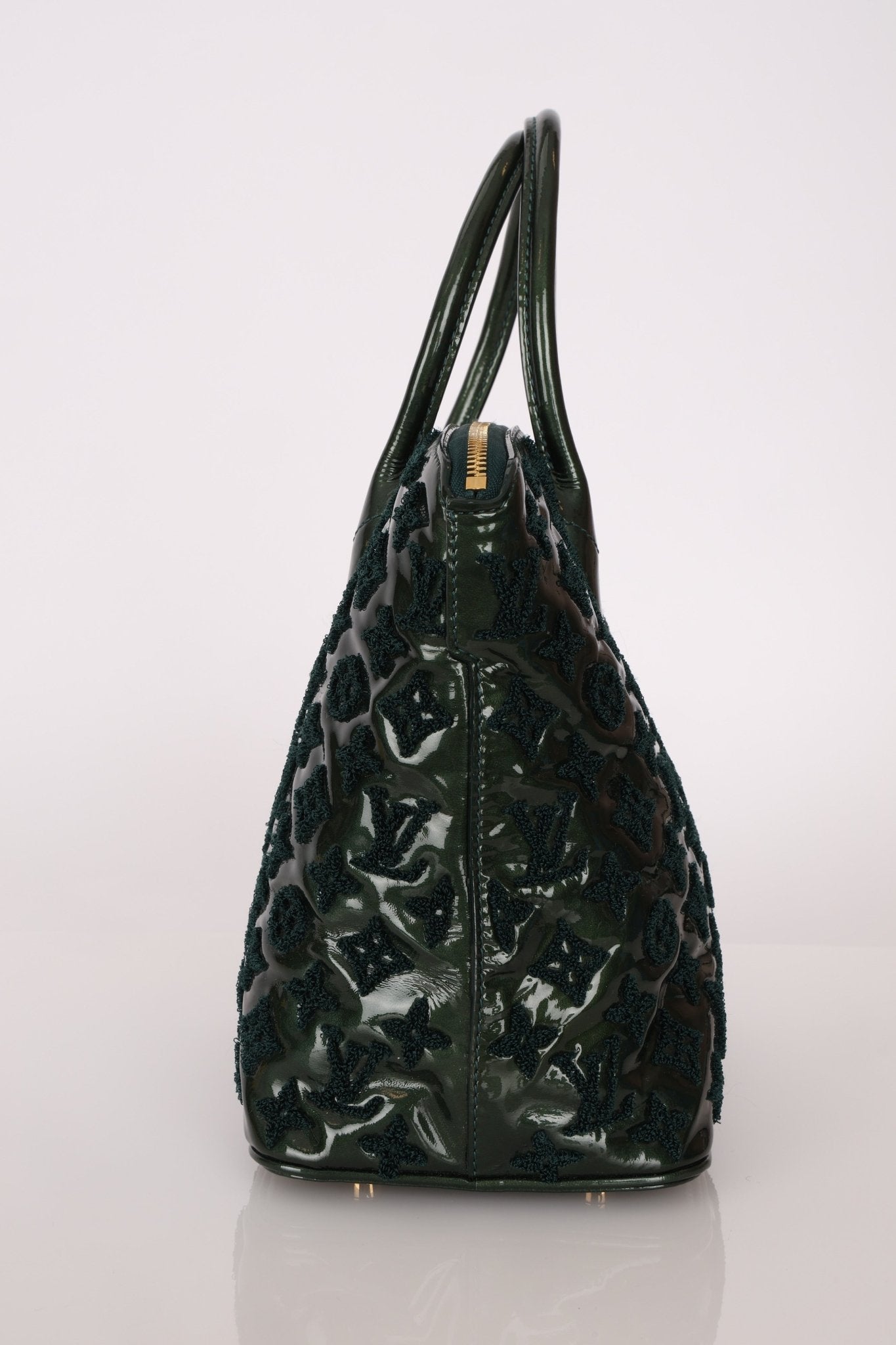 Limited Edition Louis Vuitton Emerald Patent Monogram Fascination Lockit Bag - FashioNica