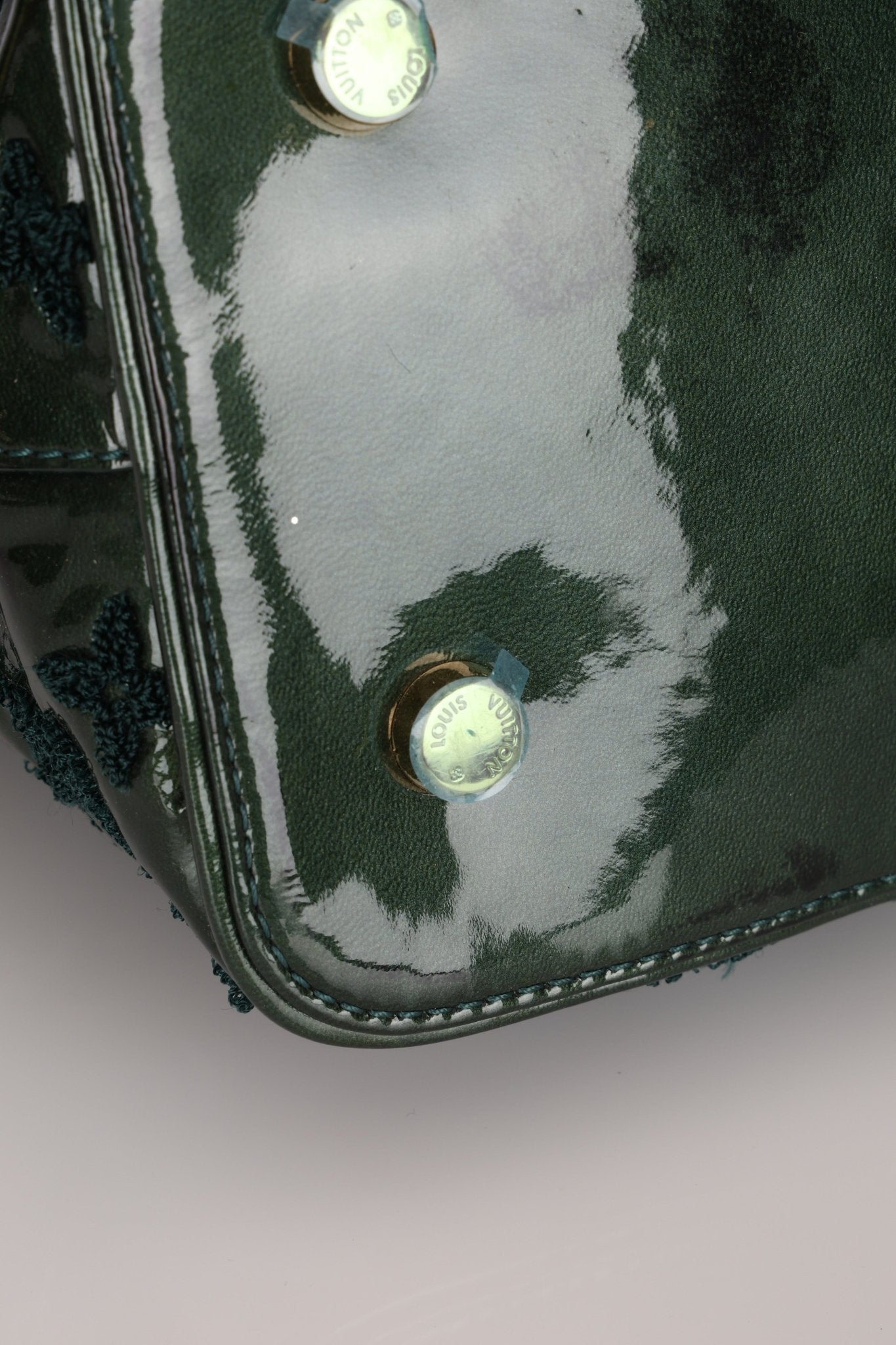 Limited Edition Louis Vuitton Emerald Patent Monogram Fascination Lockit Bag - FashioNica