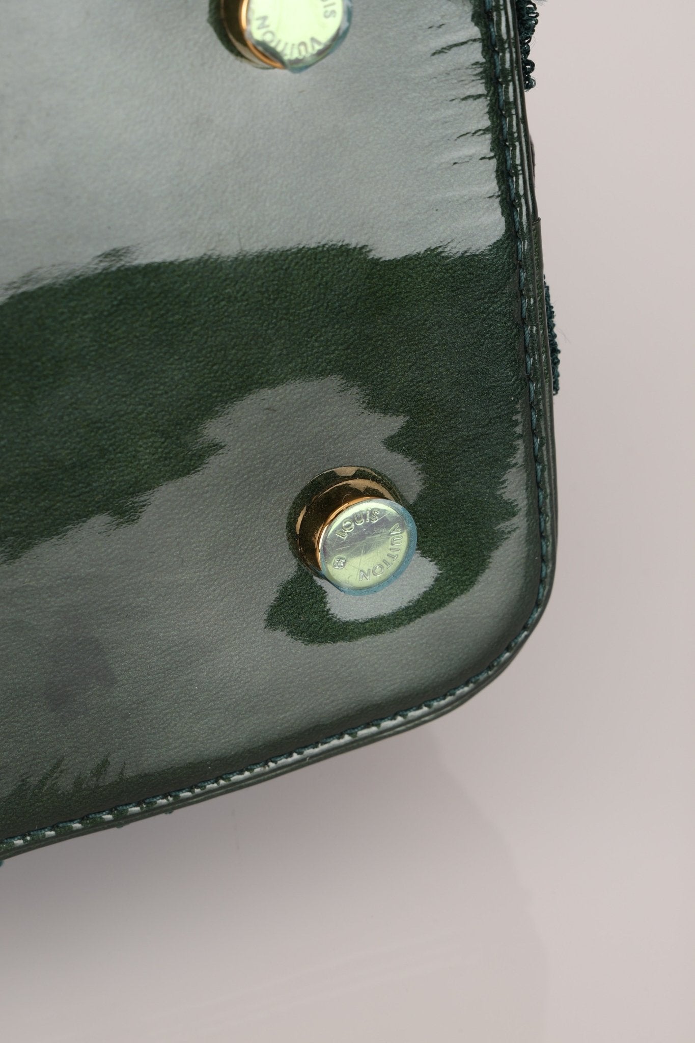 Limited Edition Louis Vuitton Emerald Patent Monogram Fascination Lockit Bag - FashioNica