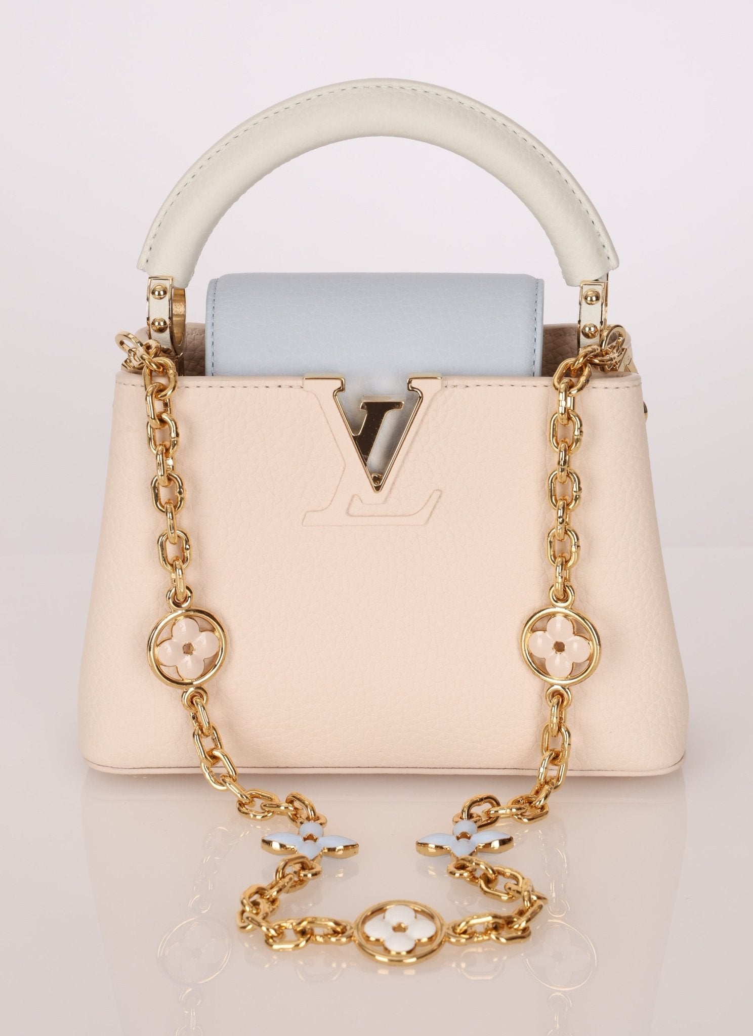 Limited Edition Louis Vuitton Mini Capucines Flower Chain Bag - FashioNica