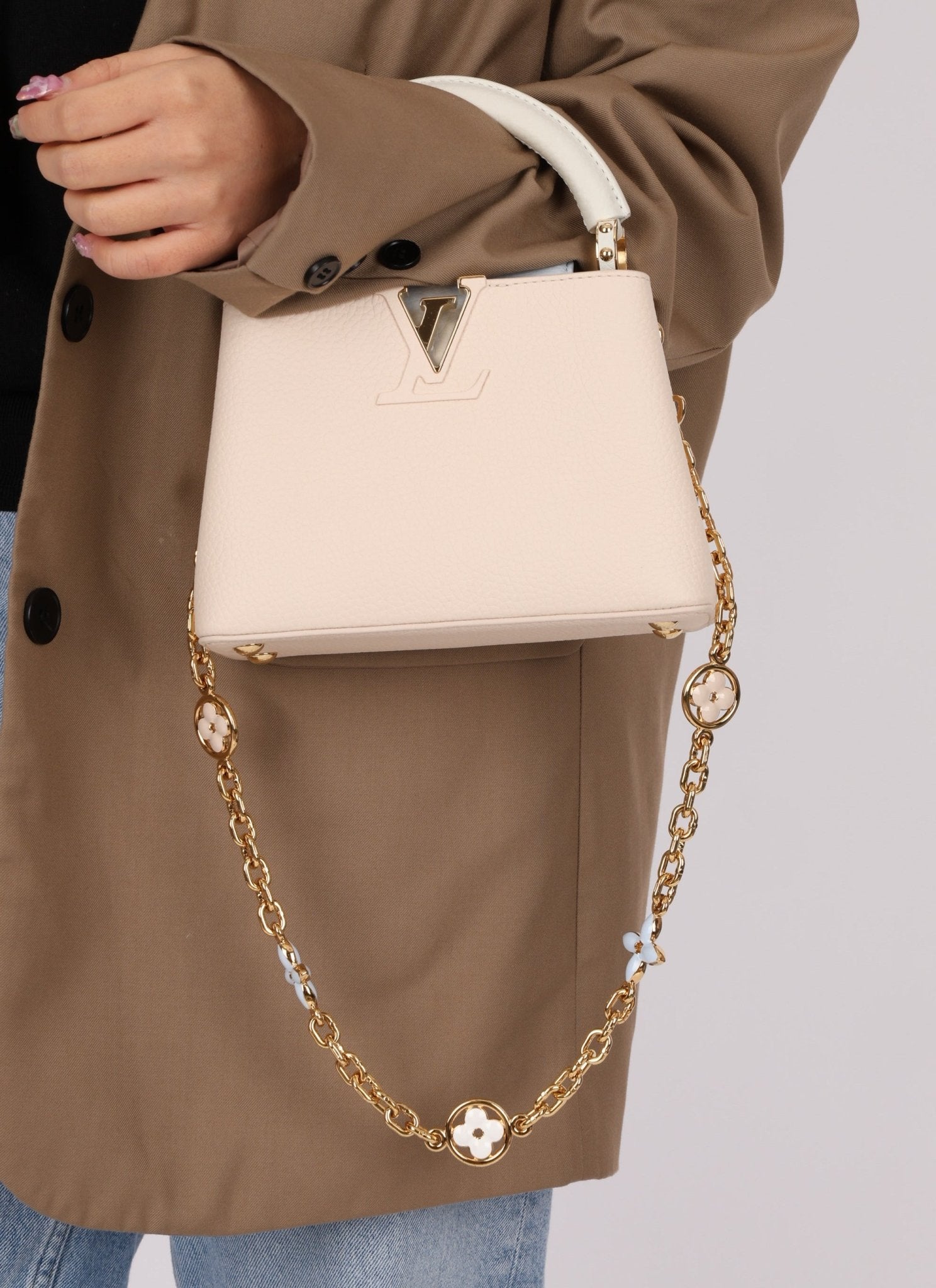 Limited Edition Louis Vuitton Mini Capucines Flower Chain Bag - FashioNica