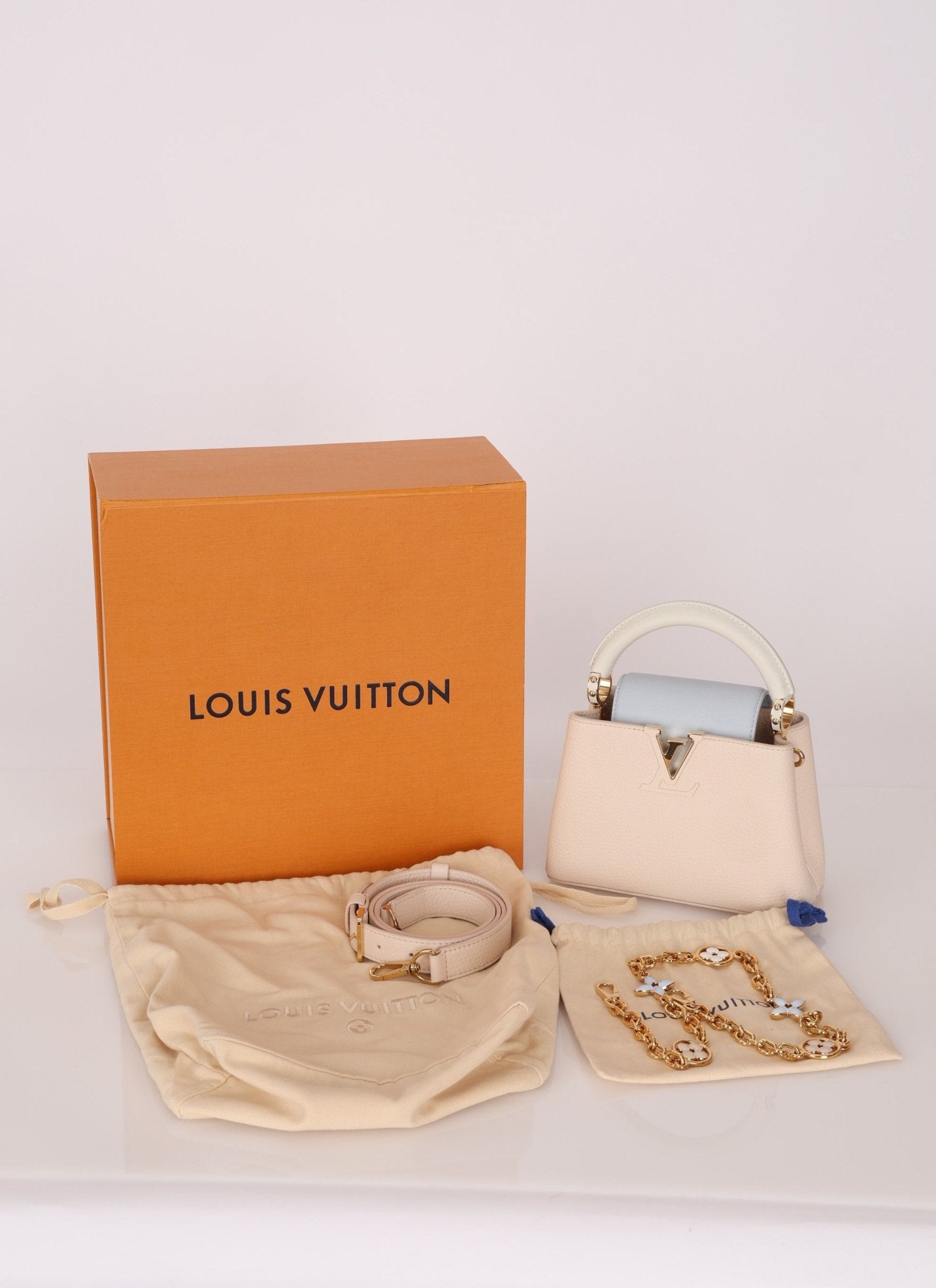 Limited Edition Louis Vuitton Mini Capucines Flower Chain Bag - FashioNica