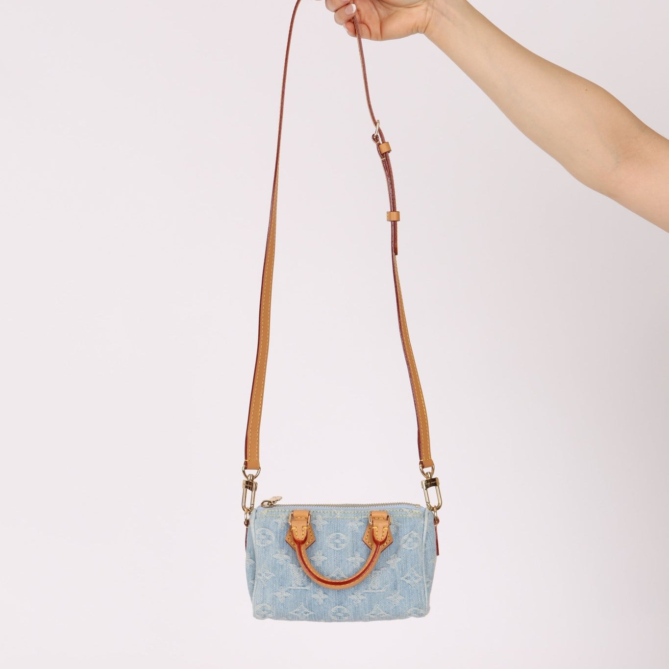 Limited Edition Louis Vuitton Monogram Denim Speedy Nano - FashioNica