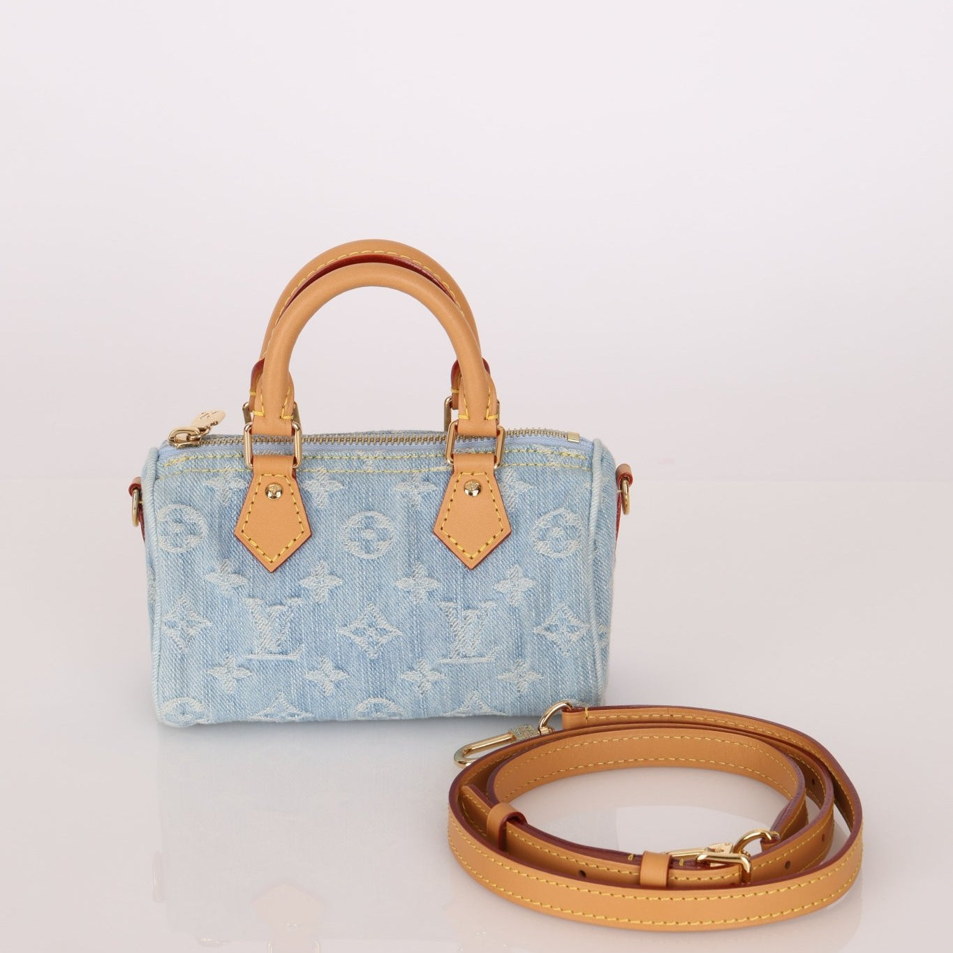 Limited Edition Louis Vuitton Monogram Denim Speedy Nano - FashioNica