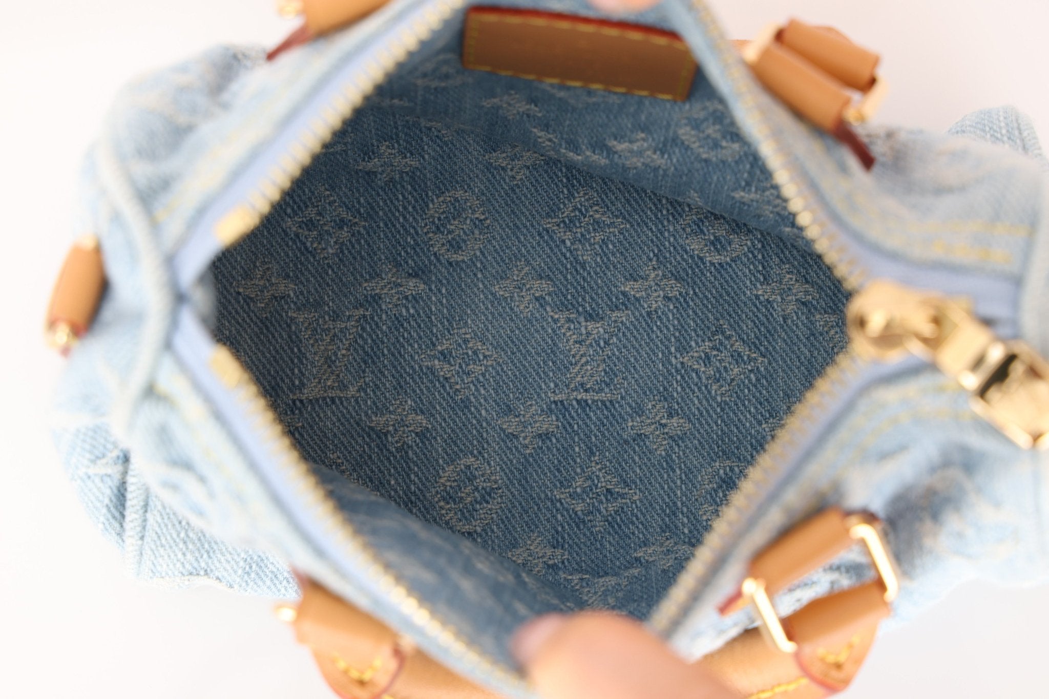 Limited Edition Louis Vuitton Monogram Denim Speedy Nano - FashioNica
