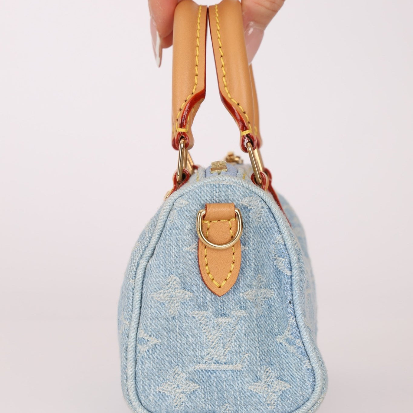 Limited Edition Louis Vuitton Monogram Denim Speedy Nano - FashioNica