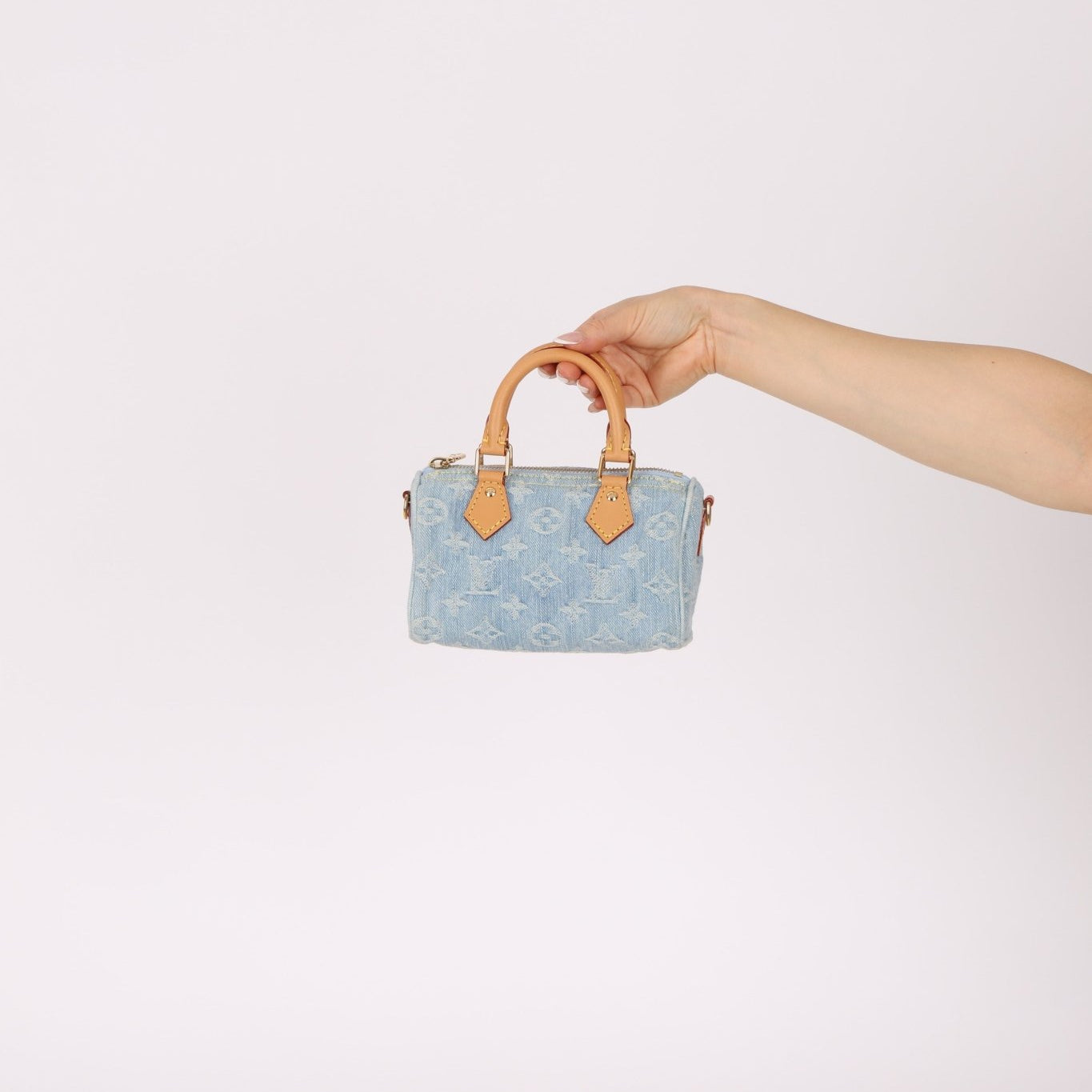 Limited Edition Louis Vuitton Monogram Denim Speedy Nano - FashioNica
