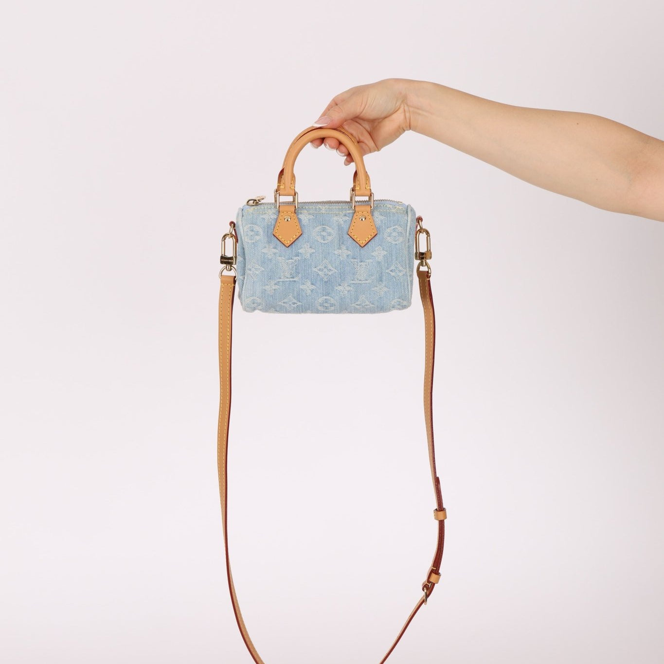 Limited Edition Louis Vuitton Monogram Denim Speedy Nano - FashioNica