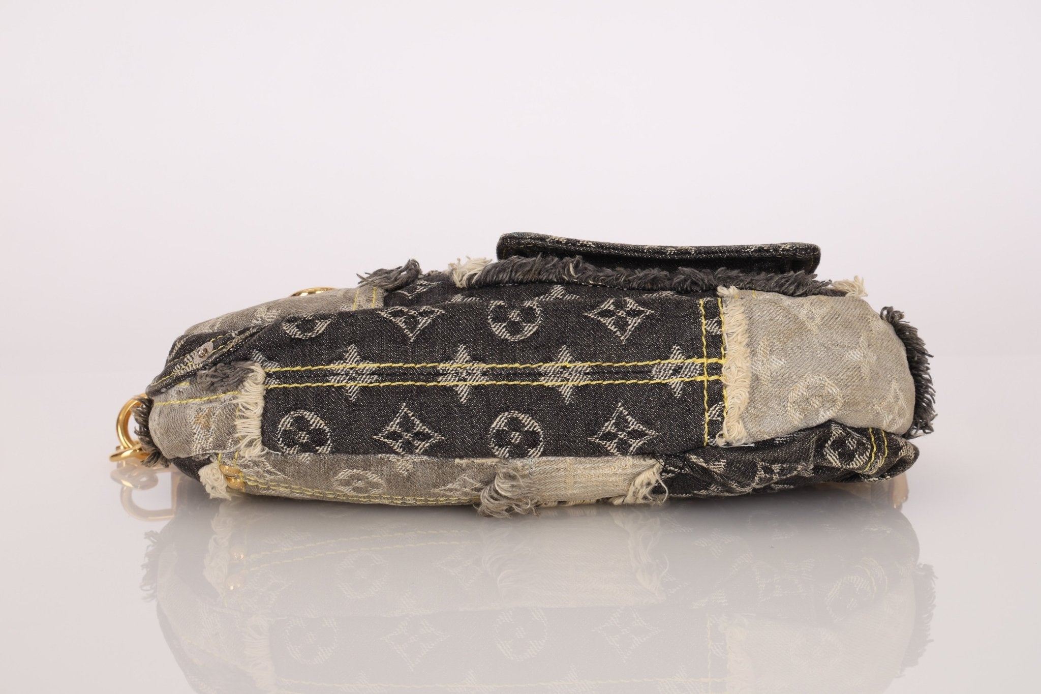 Limited Edition Louis Vuitton Monogram Patchwork Denim Pouchy - FashioNica