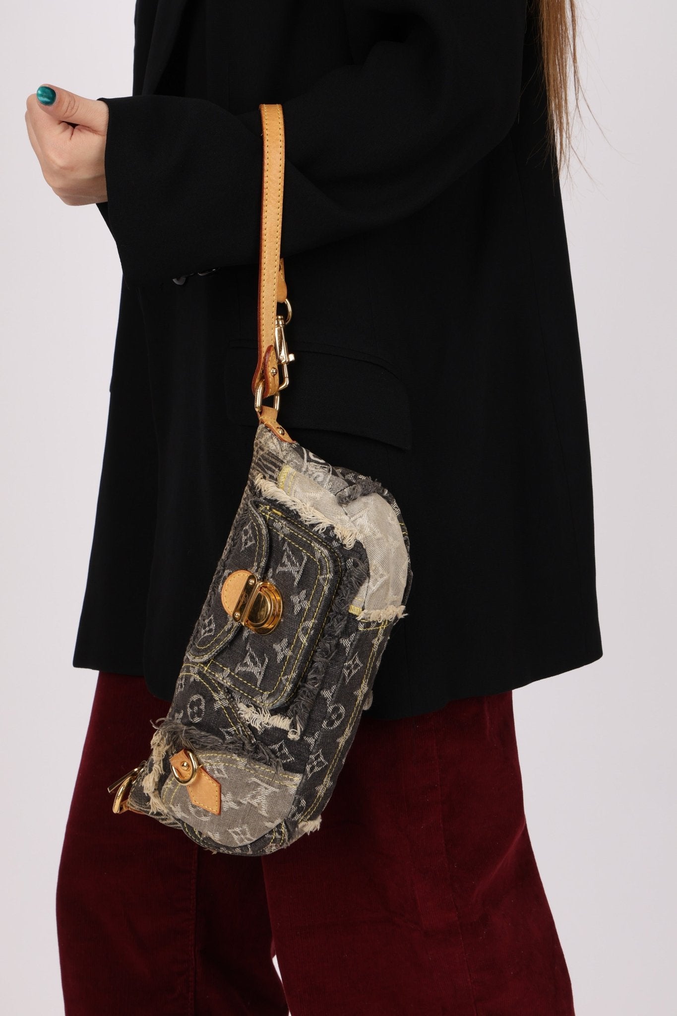 Limited Edition Louis Vuitton Monogram Patchwork Denim Pouchy - FashioNica