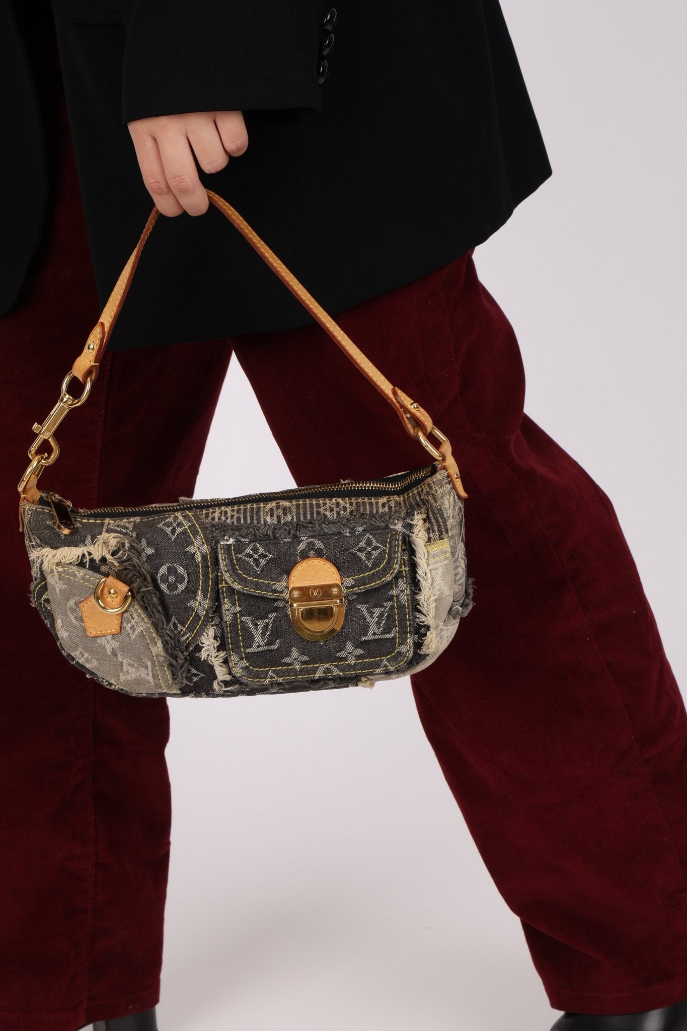 Limited Edition Louis Vuitton Monogram Patchwork Denim Pouchy - FashioNica