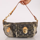 Limited Edition Louis Vuitton Monogram Patchwork Denim Pouchy - FashioNica