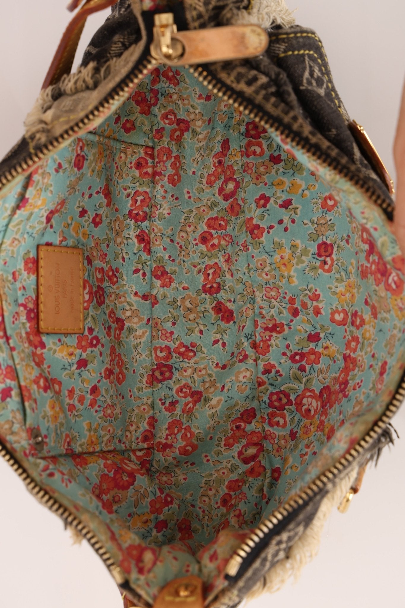 Limited Edition Louis Vuitton Monogram Patchwork Denim Pouchy - FashioNica