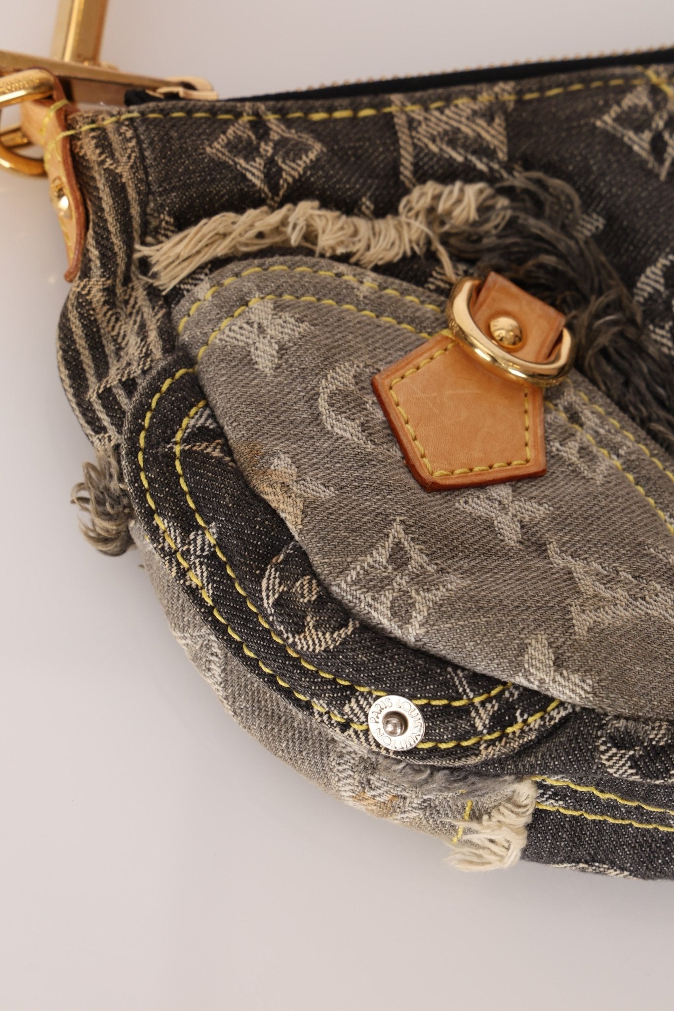 Limited Edition Louis Vuitton Monogram Patchwork Denim Pouchy - FashioNica