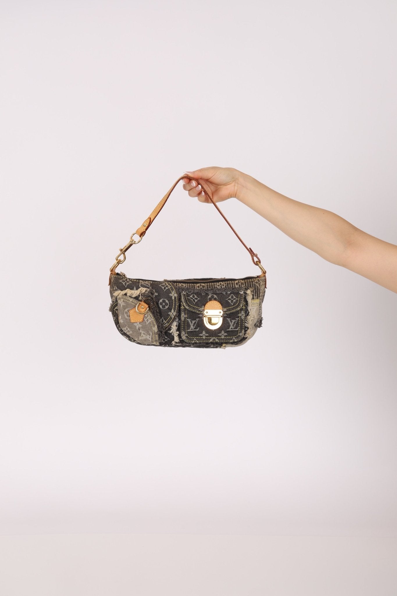 Limited Edition Louis Vuitton Monogram Patchwork Denim Pouchy - FashioNica