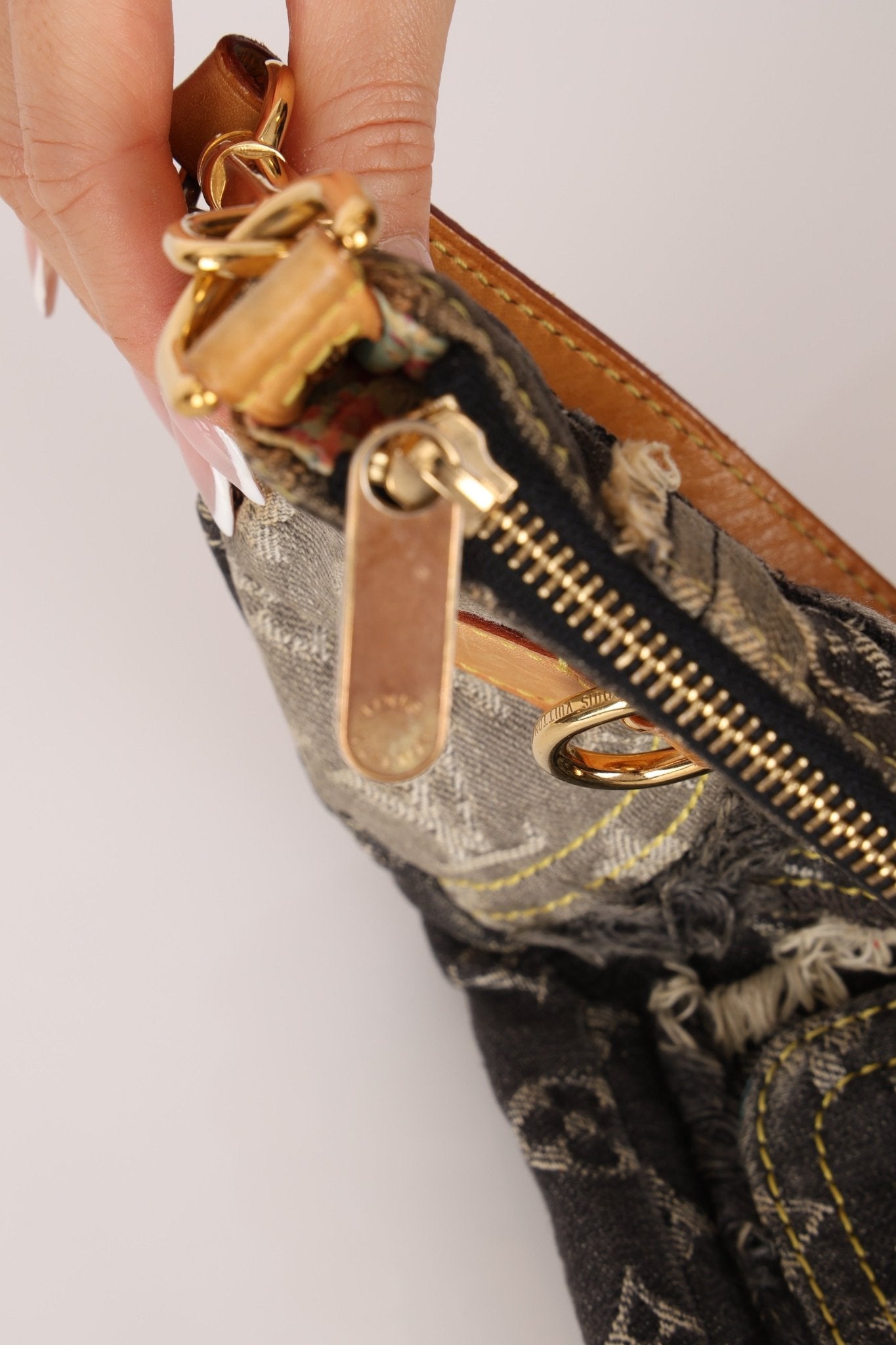 Limited Edition Louis Vuitton Monogram Patchwork Denim Pouchy - FashioNica