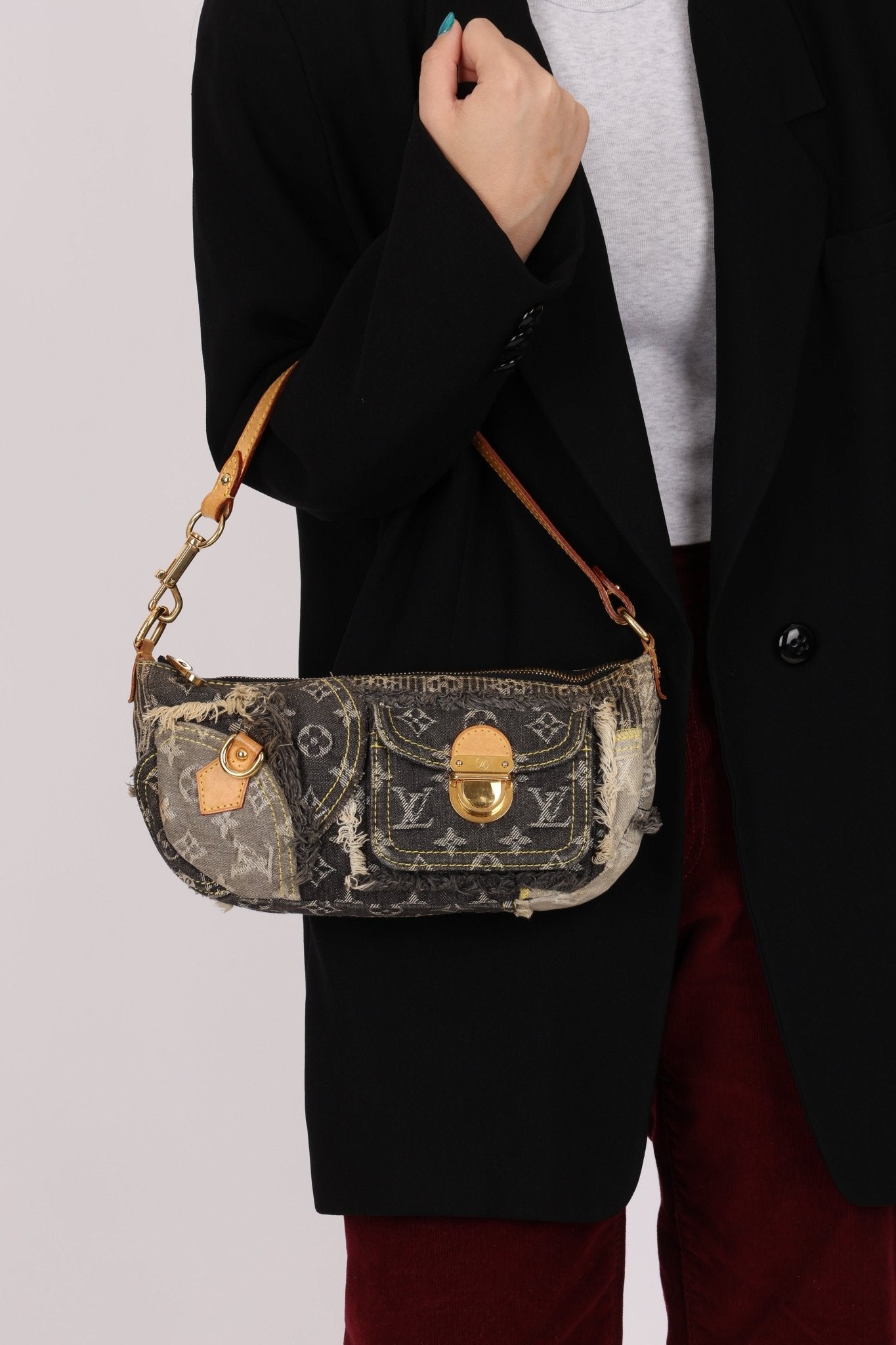 Limited Edition Louis Vuitton Monogram Patchwork Denim Pouchy - FashioNica