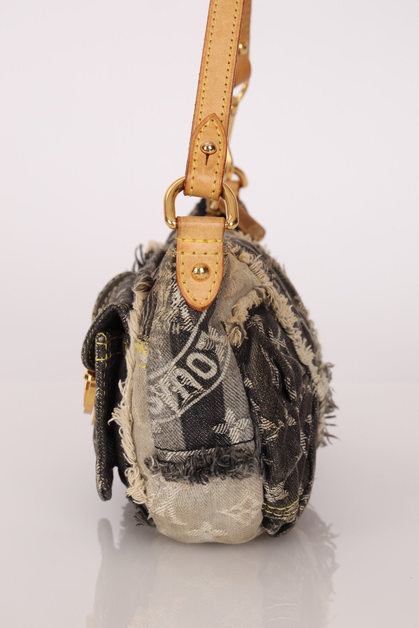 Limited Edition Louis Vuitton Monogram Patchwork Denim Pouchy - FashioNica