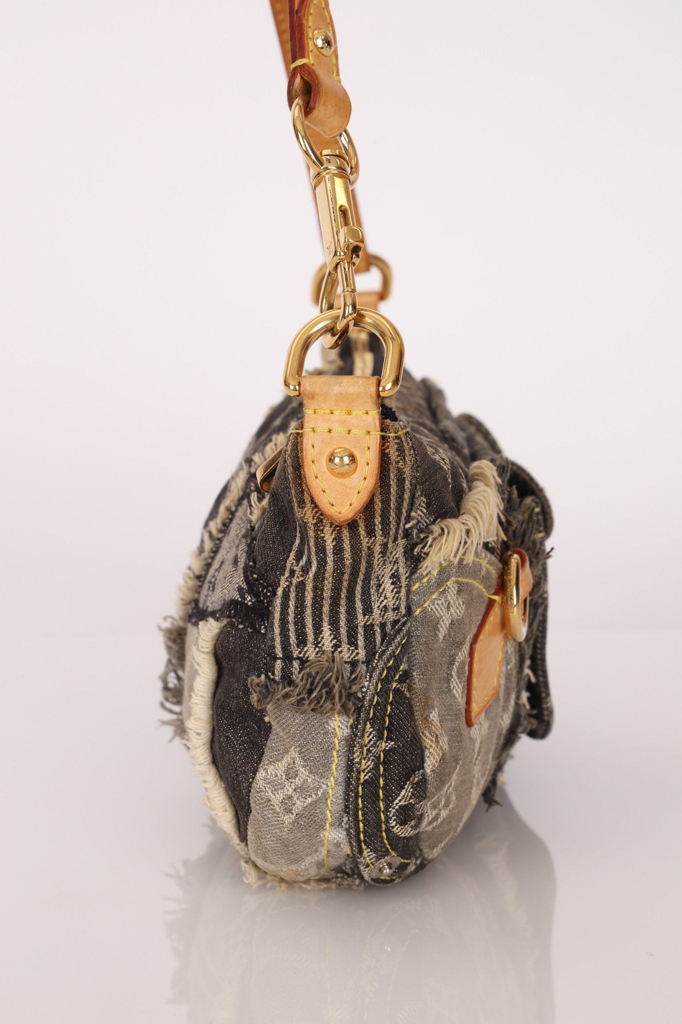 Limited Edition Louis Vuitton Monogram Patchwork Denim Pouchy - FashioNica