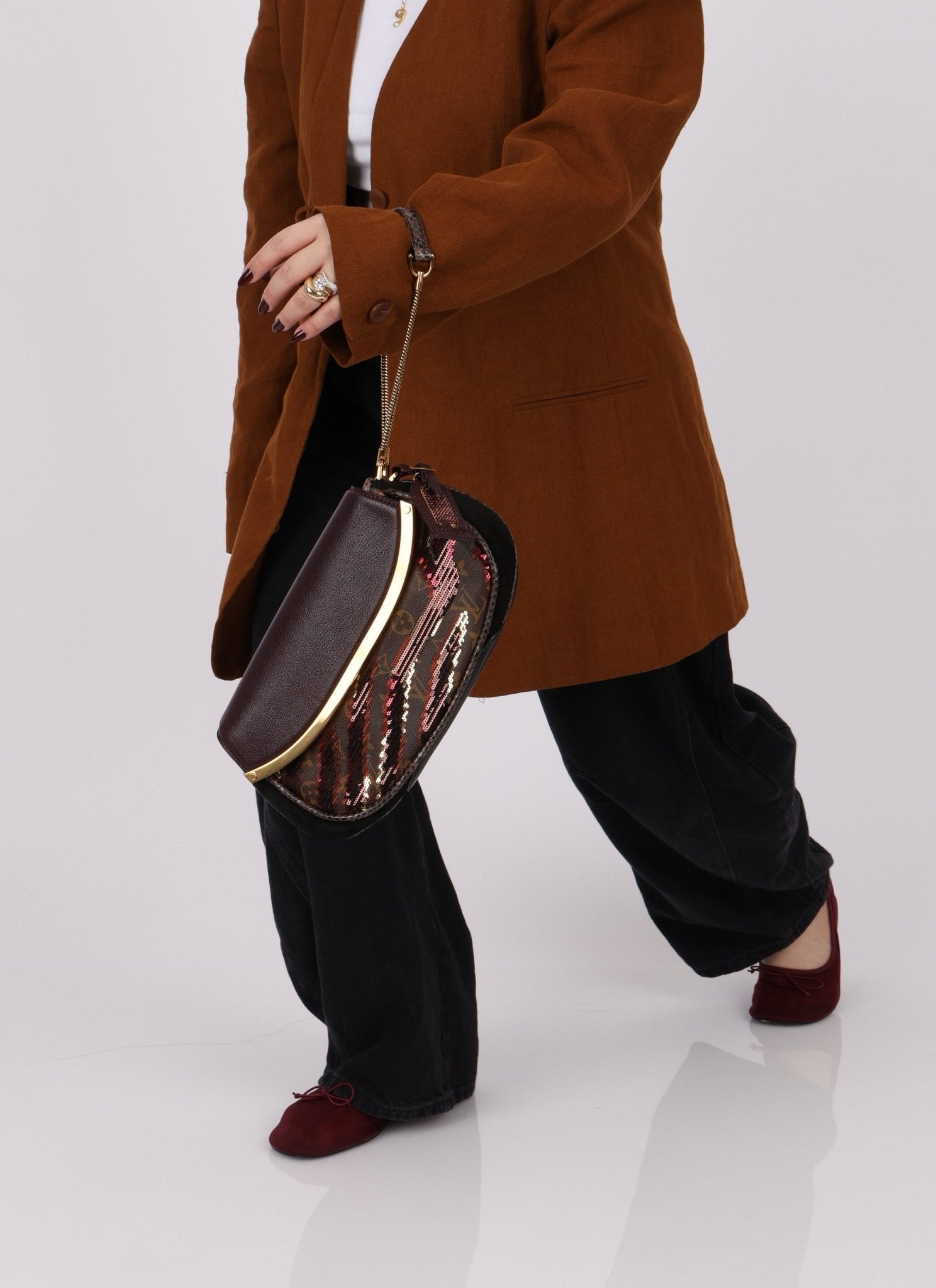 Limited Edition Louis Vuitton Monogram Sauvage Sequin Tiger Clutch - FashioNica