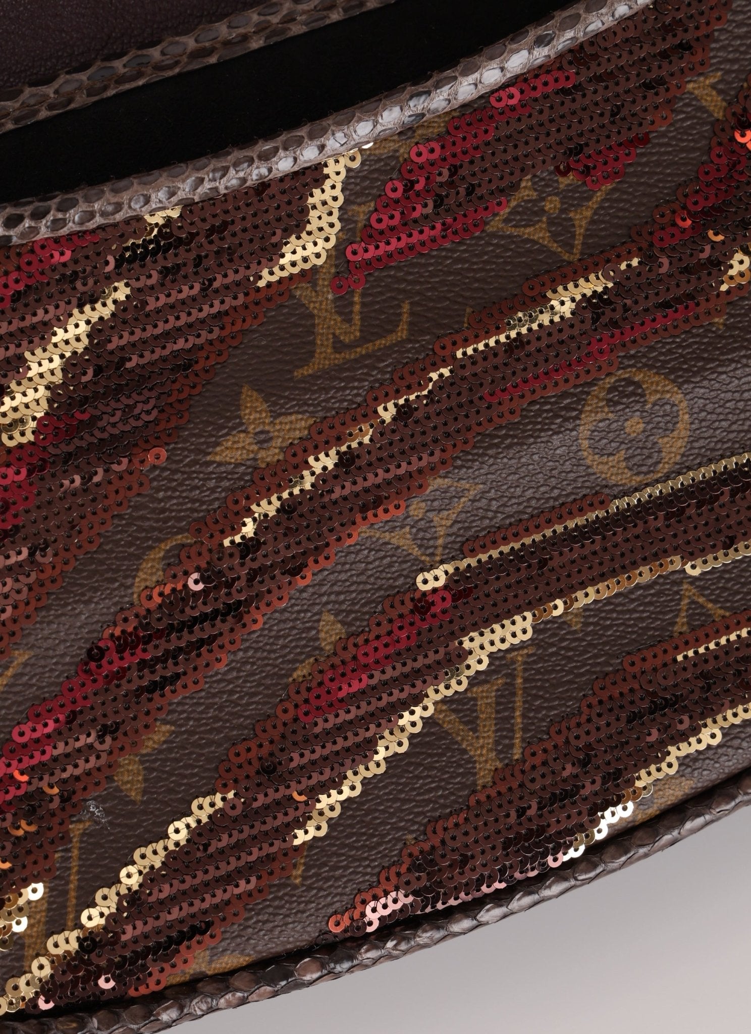 Limited Edition Louis Vuitton Monogram Sauvage Sequin Tiger Clutch - FashioNica