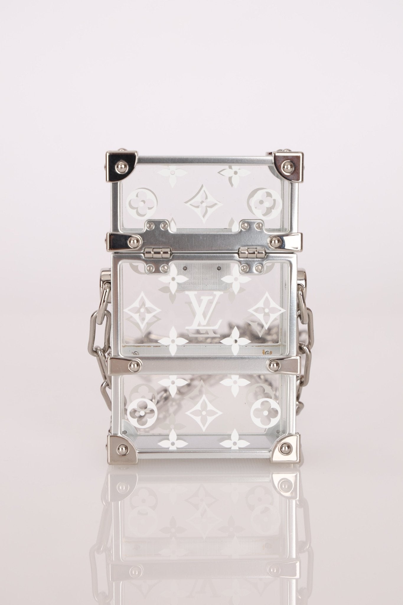 Limited Edition Louis Vuitton Monogram Transparent Plexiglass Trunk Crossbody - FashioNica