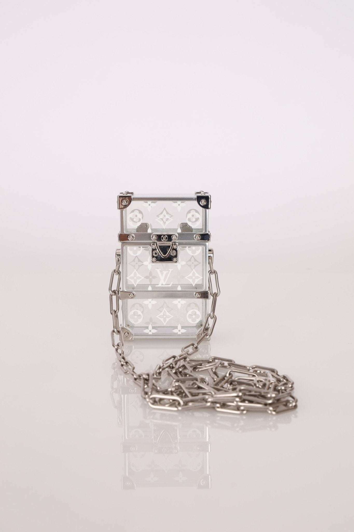 Limited Edition Louis Vuitton Monogram Transparent Plexiglass Trunk Crossbody - FashioNica