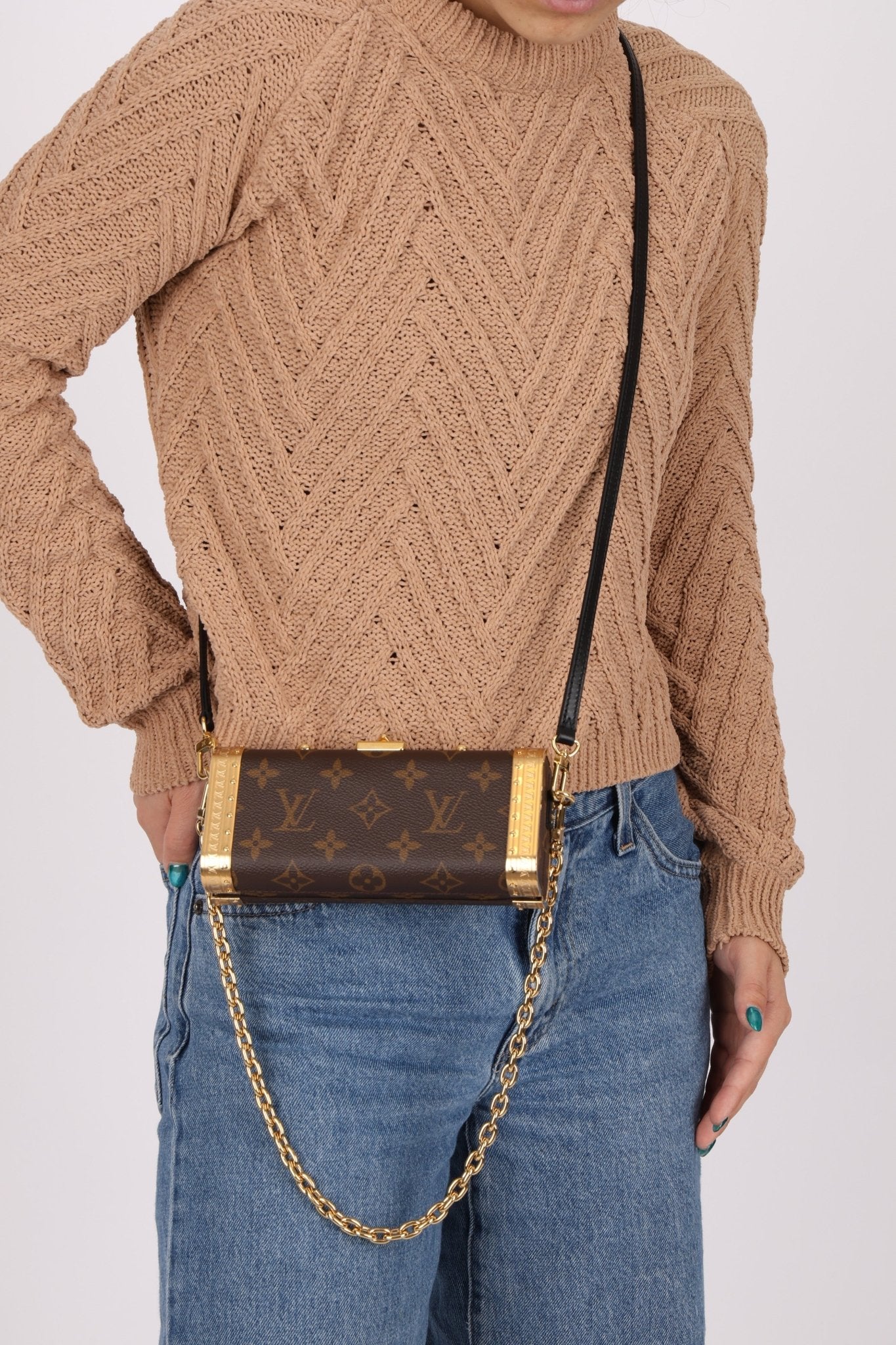 Limited Edition Louis Vuitton Monogram Trunk Vanity Case PM Bag - FashioNica