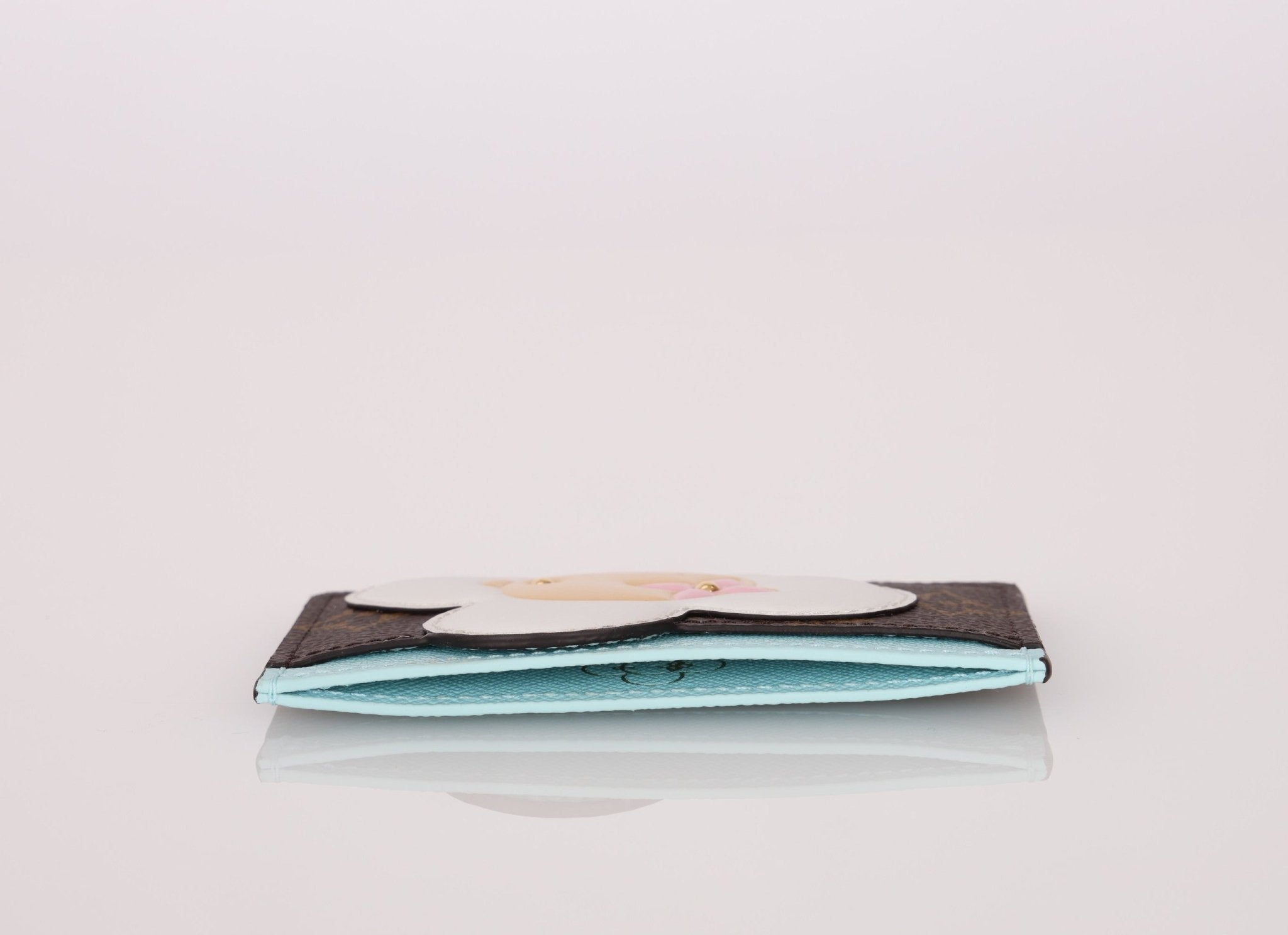 Limited Edition Louis Vuitton Monogram Vivienne Light Blue Card Holder - FashioNica