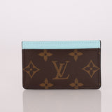 Limited Edition Louis Vuitton Monogram Vivienne Light Blue Card Holder - FashioNica
