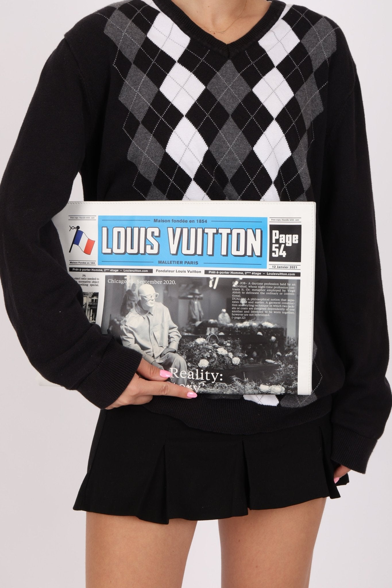 Limited Edition Louis Vuitton Newspaper Trompe L'oeil Clutch - FashioNica