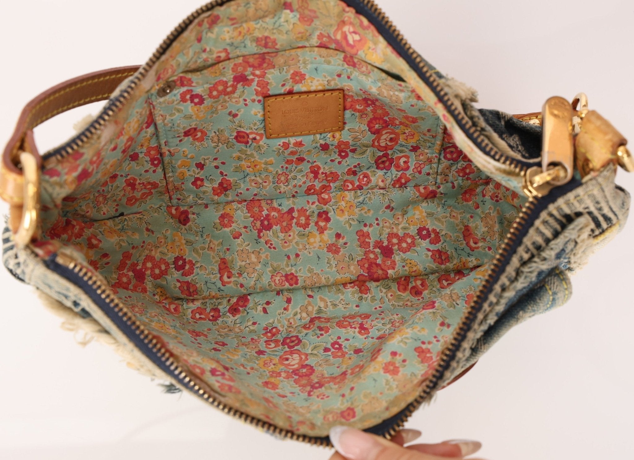 Limited Edition Louis Vuitton Patchwork Denim Pochette - FashioNica