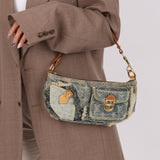 Limited Edition Louis Vuitton Patchwork Denim Pochette - FashioNica