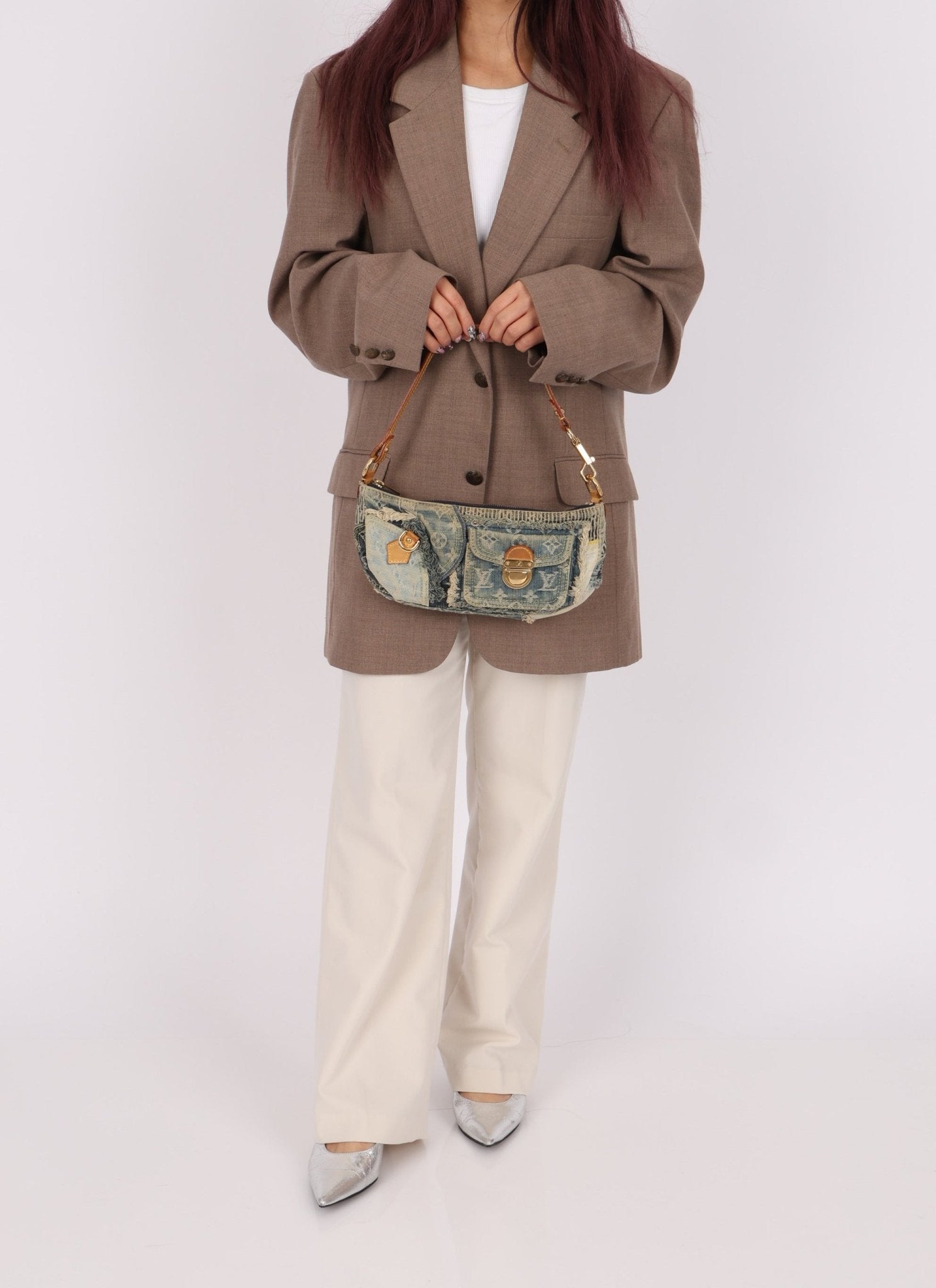 Limited Edition Louis Vuitton Patchwork Denim Pochette - FashioNica