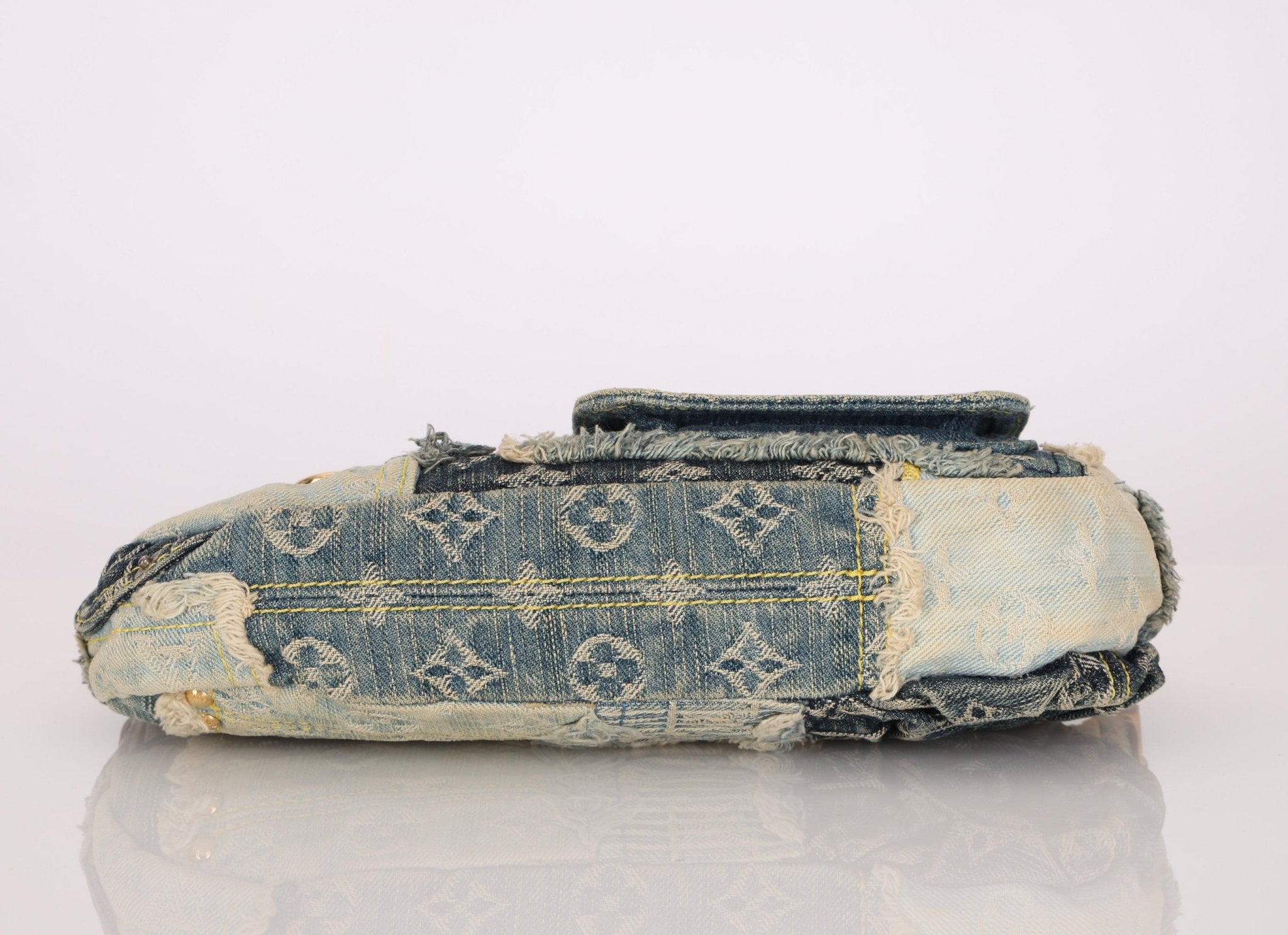 Limited Edition Louis Vuitton Patchwork Denim Pochette - FashioNica