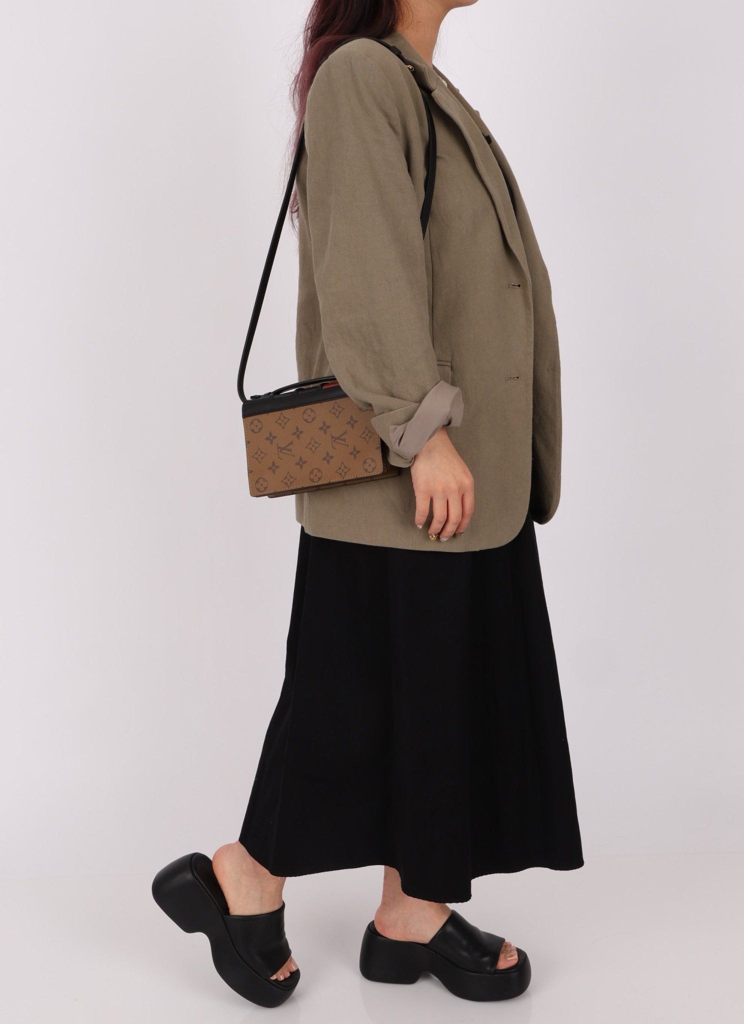 Limited Edition Louis Vuitton Reverse Monogram Book Wallet on Strap Bag - FashioNica