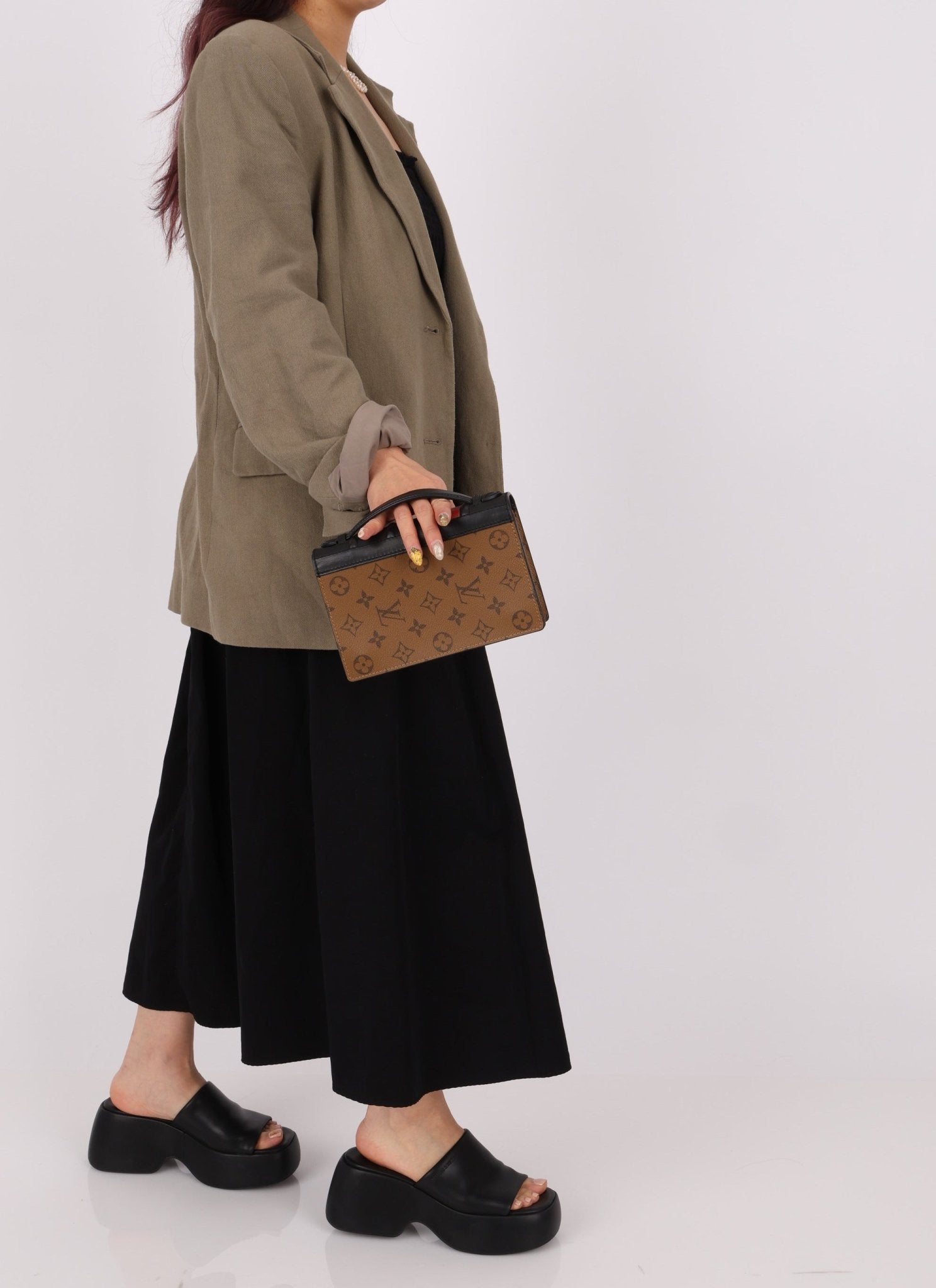 Limited Edition Louis Vuitton Reverse Monogram Book Wallet on Strap Bag - FashioNica