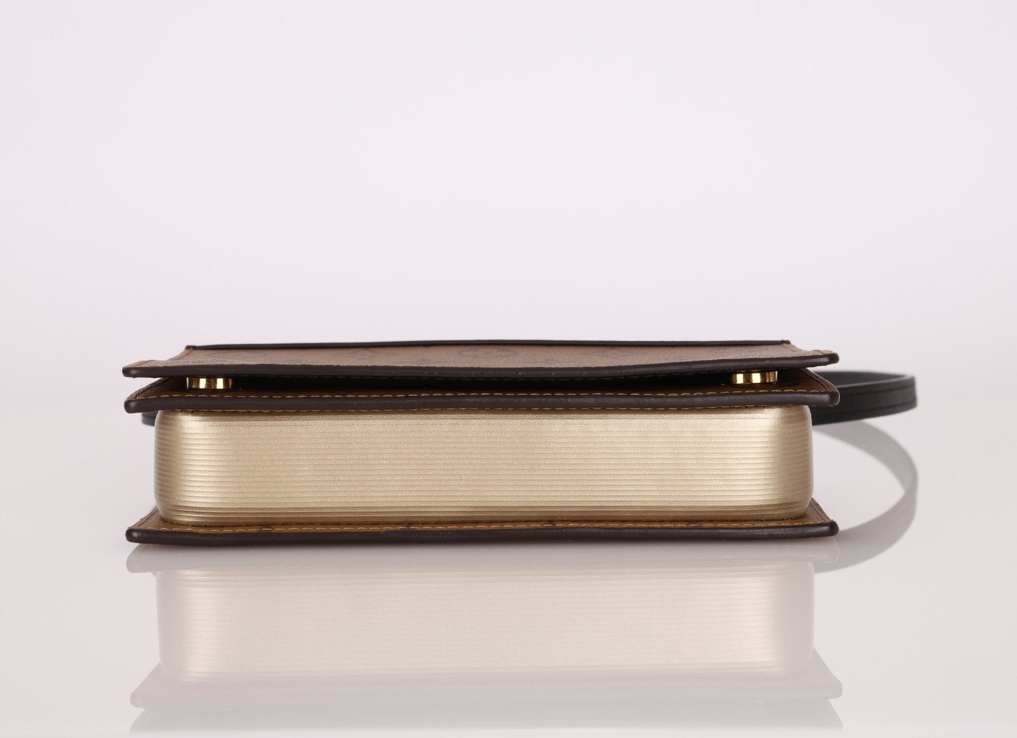Limited Edition Louis Vuitton Reverse Monogram Book Wallet on Strap Bag - FashioNica