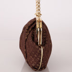 Limited Edition Louis Vuitton Satin Aumônière Clutch on Chain - FashioNica