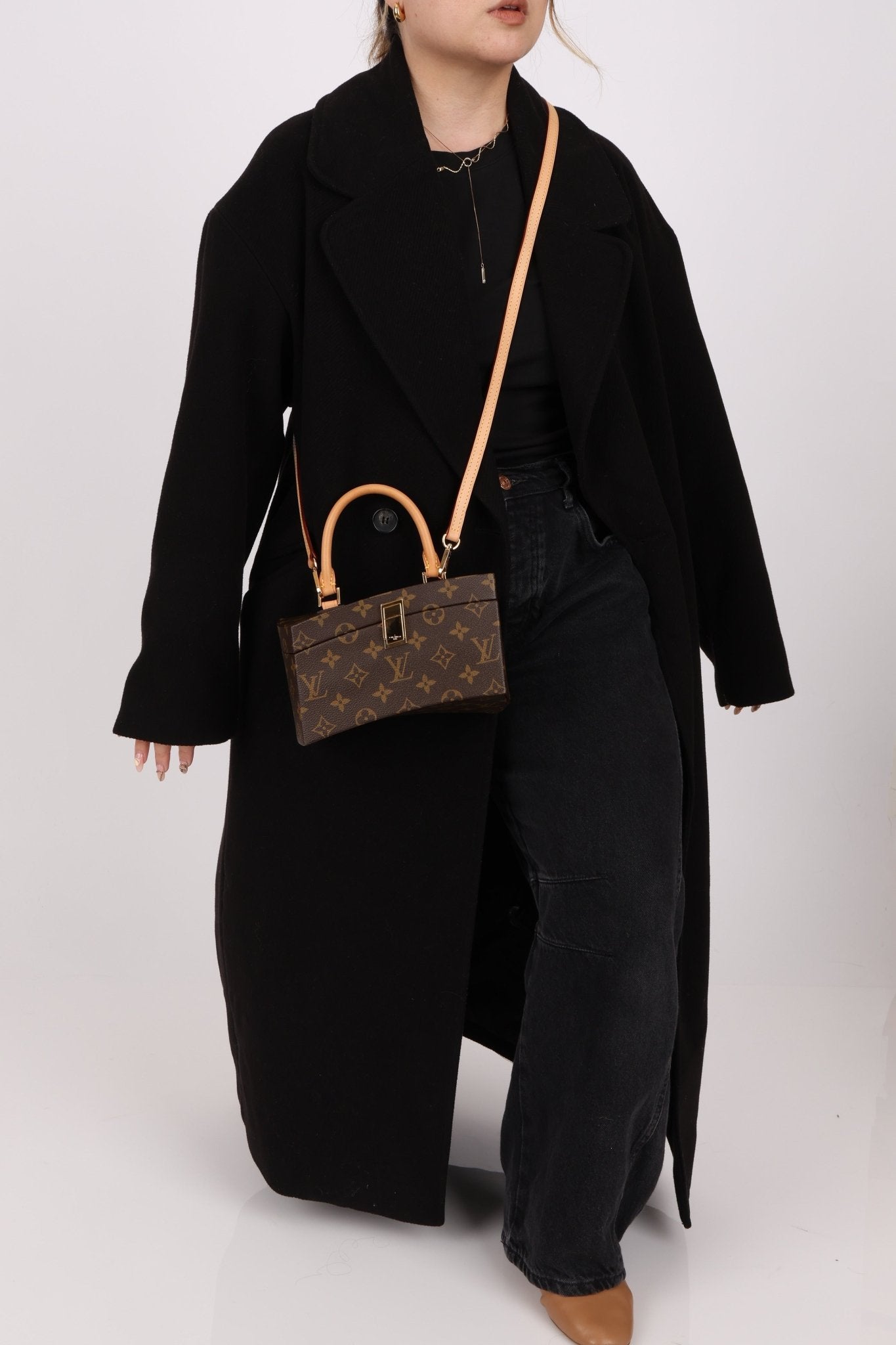 Limited Edition Louis Vuitton x Frank Gehry Monogram Twisted Box with Strap & Mirror - FashioNica