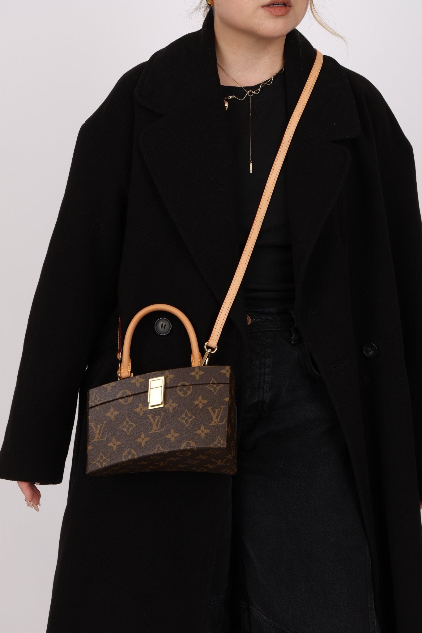 Limited Edition Louis Vuitton x Frank Gehry Monogram Twisted Box with Strap & Mirror - FashioNica