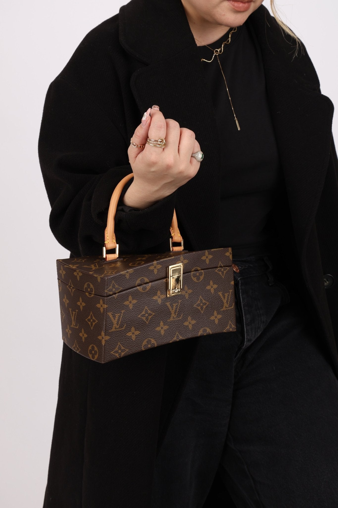 Limited Edition Louis Vuitton x Frank Gehry Monogram Twisted Box with Strap & Mirror - FashioNica