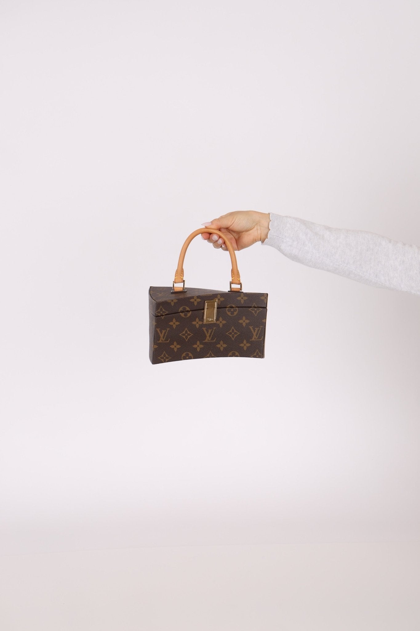 Limited Edition Louis Vuitton x Frank Gehry Monogram Twisted Box with Strap & Mirror - FashioNica