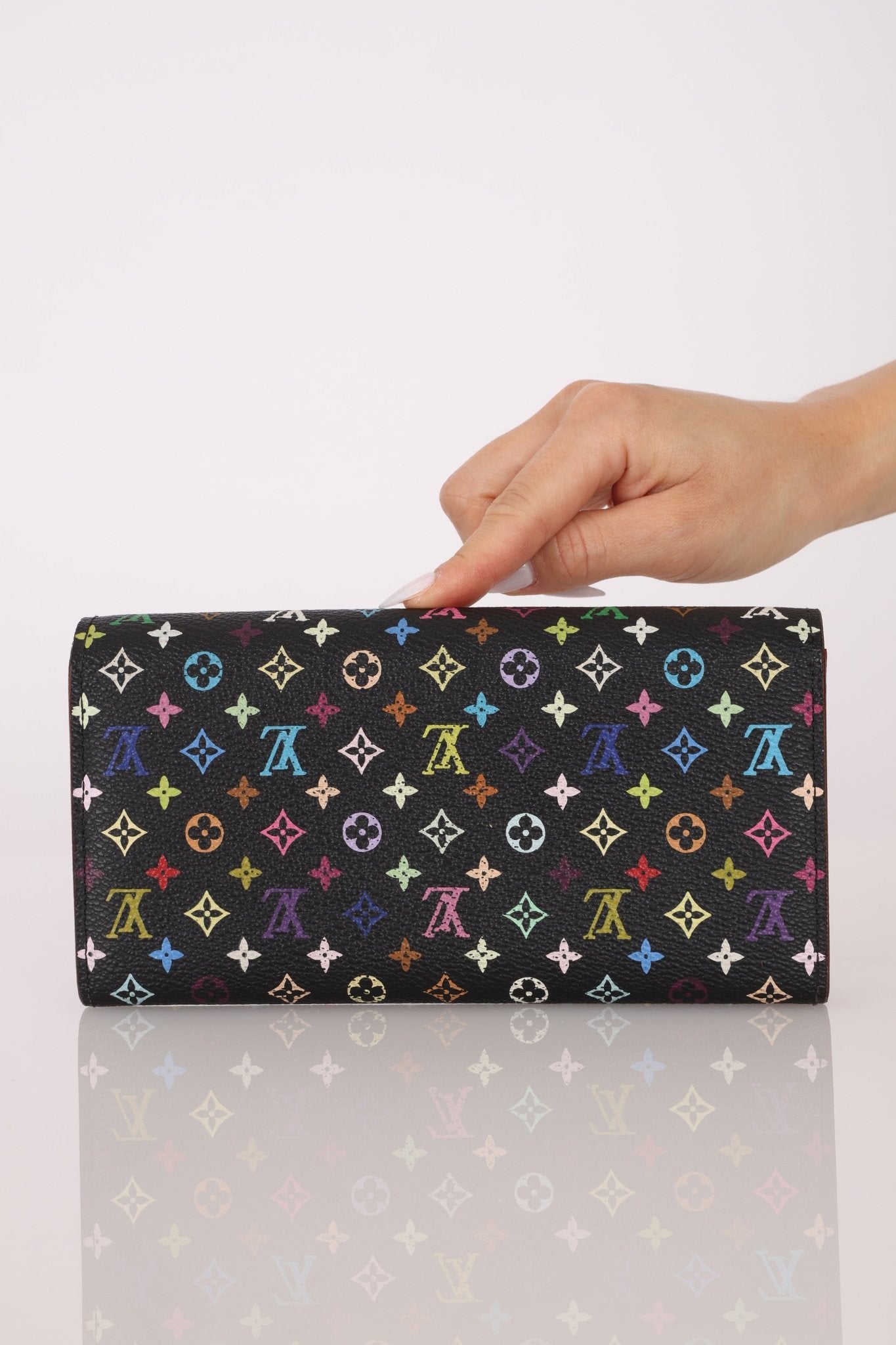 Limited Edition Louis Vuitton x Takashi Murakami 2012 Monogram Multicolor Sarah Wallet - FashioNica