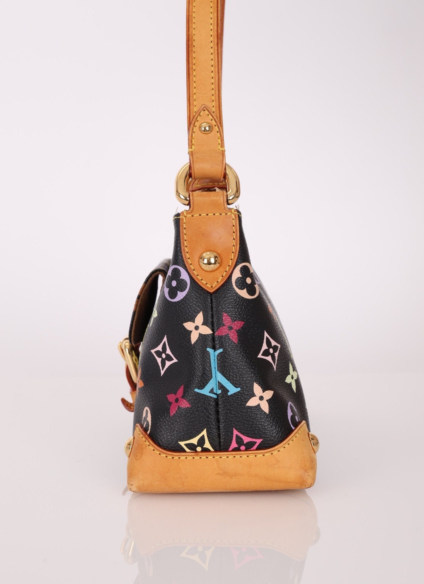 Limited Edition Louis Vuitton x Takashi Murakami Black Monogram Multicolor Eliza Shoulder Bag - FashioNica