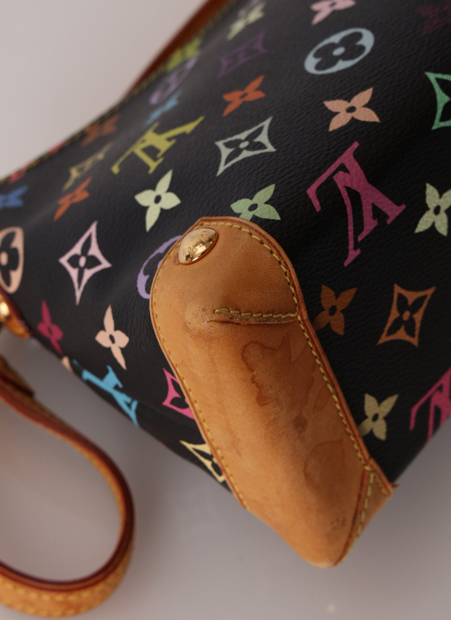Limited Edition Louis Vuitton x Takashi Murakami Black Monogram Multicolor Eliza Shoulder Bag - FashioNica